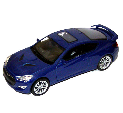 Auto 1:34 Welly Hyundai Genesis II Coupe modrý Auto 1:34 Welly Hyundai Genesis II Coupe modrý