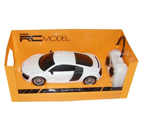 Auto RC 1:24 Welly Audi R8 V10 biele Auto RC 1:24 Welly Audi R8 V10 biele