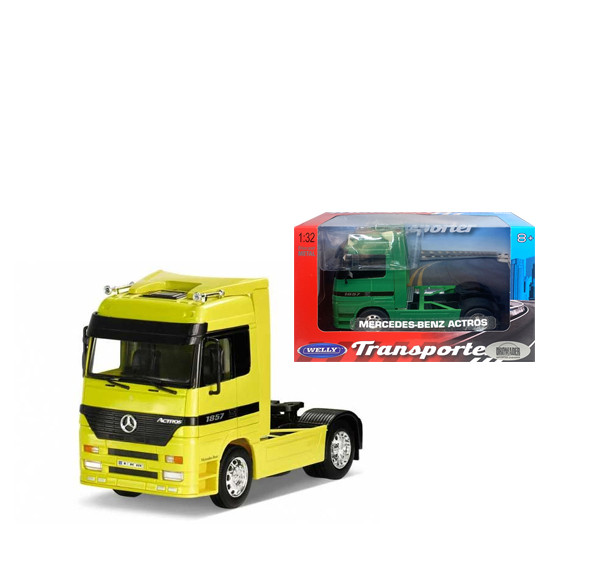 Auto 1:32 Welly Mercedes Actros žltý Auto 1:32 Welly Mercedes Actros žltý