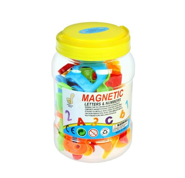 Písmená a čísla magnetické v dóze Písmená a čísla magnetické v dóze