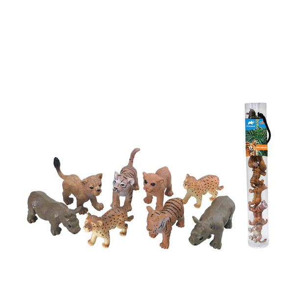 Zvieratká safari v tube 8ks 5-7cm Zvieratká safari v tube 8ks 5-7cm