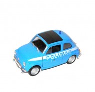 Welly Fiat Nuova 500 Polizia 1:34