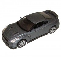 Auto 1:34 Welly Nissan GT-R šedý