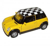 Auto 1:34 Welly Mini Cooper žltý