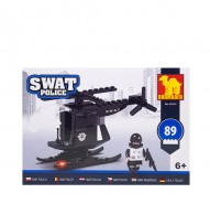 Stavebnica polícia Vrtuľník Swat 89