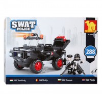Stavebnica Polcia SWAT Auto ternne