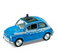 Auto 1:24 Welly FIAT NUOVA 500 POLIZIA