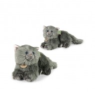 Mačka perská šedá plyšová 26 cm
